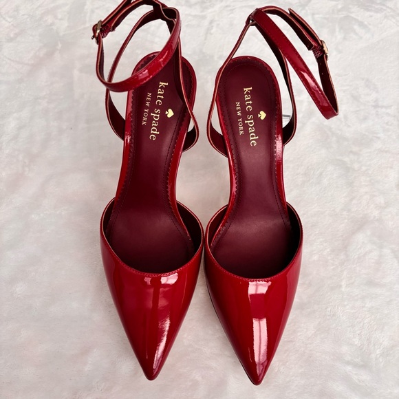 kate spade Shoes - KATE SPADE NY Vivian Red Patent Leather Stiletto Heel Ankle Strap Pump--NEW--8
